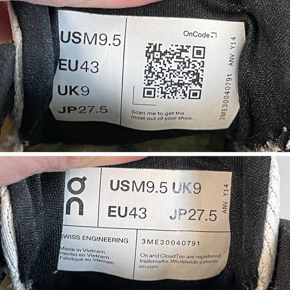 On Running Men's | Cloud X 4 Ivory & Black Athletic Shoes Size 9.5 - Picture 17 of 17